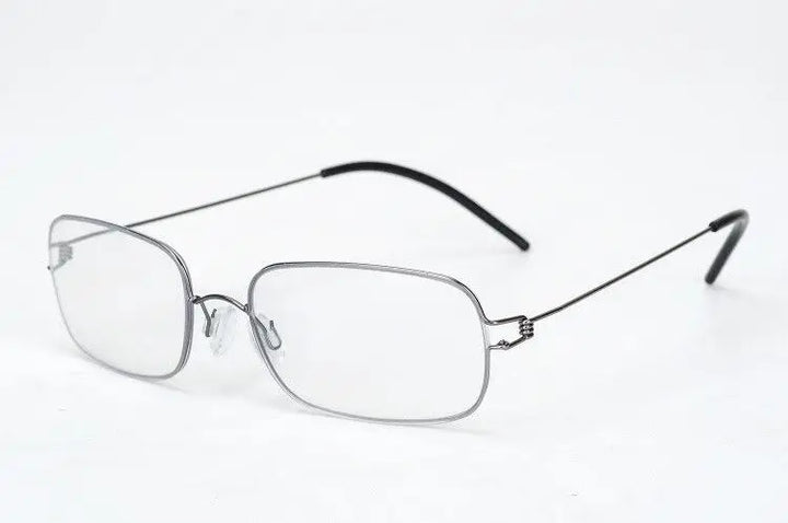 Aimee Unisex Full Rim Square Screwless Titanium Eyeglasses 19455 Full Rim Aimee Gun Grey  