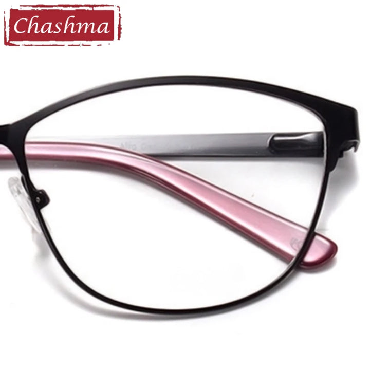 Chashma Women's Full Rim Square Cat Eye Alloy Eyeglasses 41151 Full Rim Chashma   