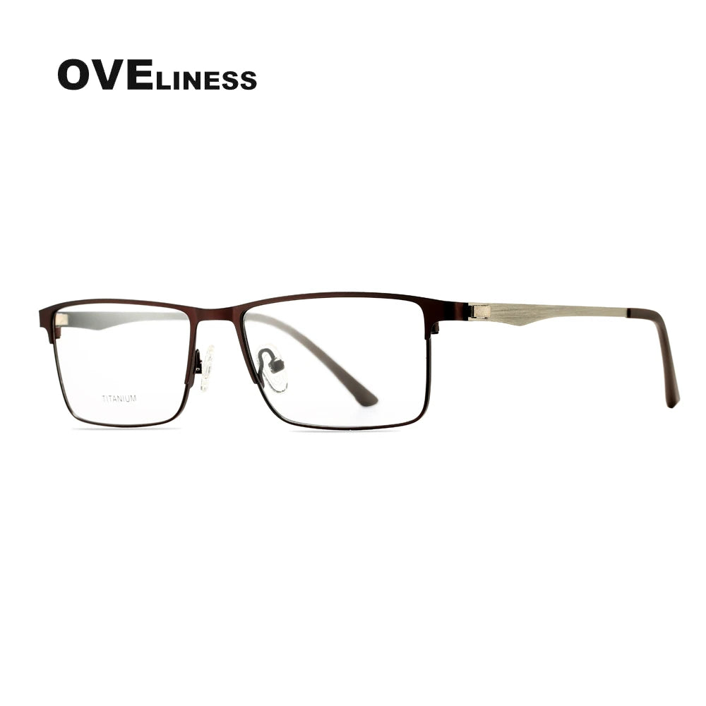 Oveliness Unisex Full Rim Square Screwless Alloy Eyeglasses 98684