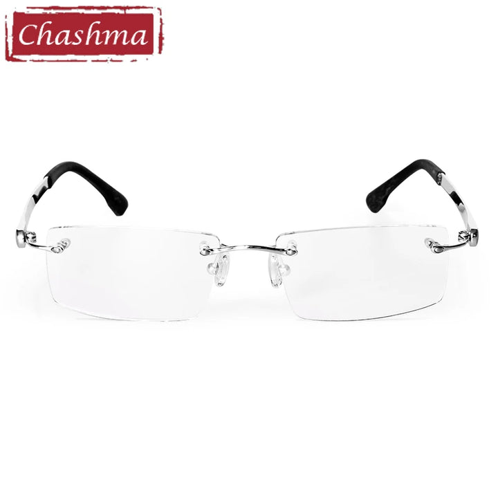 Chashma Ottica Women's Rimless Square Titanium Eyeglasses 17018