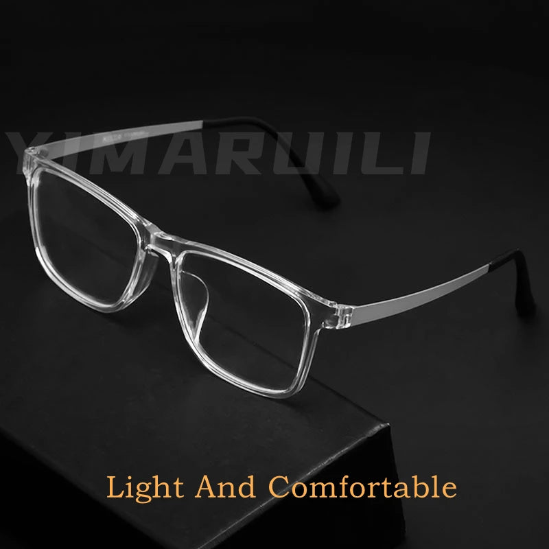 Yimaruili Unisex Full Rim Big Square Tr 90 Titanium Eyeglasses 3068 Full Rim Yimaruili Eyeglasses   