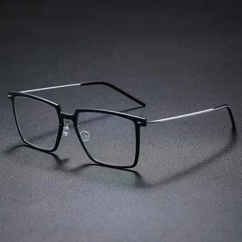 Bobbie Unisex Full Rim Square Acetate Titanium Eyeglasses 766577