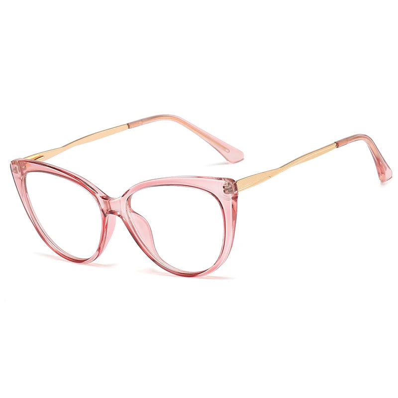 Reven Jate Women's Full Rim Oval Cat Eye Tr 90 Alloy Eyeglasses 92388