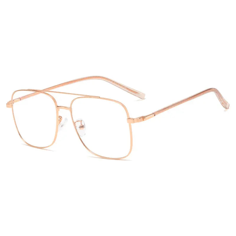 Hotony Women's Full Rim Square Double Bridge Alloy Eyeglasses 291804
