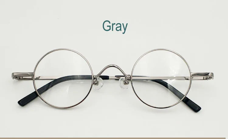 Yujo Women's Full Rim Round Alloy Eyeglasses 811008 Full Rim Yujo GRAY CHINA