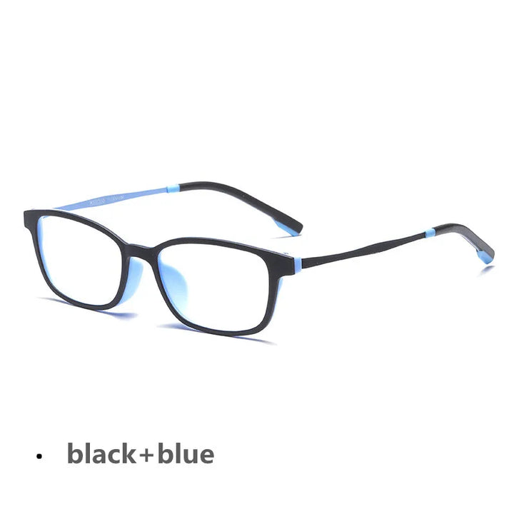 Kocolior Women's Full Rim Small Square Tr 90 Titanium Eyeglasses V1001 Full Rim Kocolior Black Blue China 