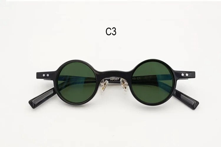 Unisex Round Acetate Frame Polarized Sunglasses Sunglasses Yujo C3 China 