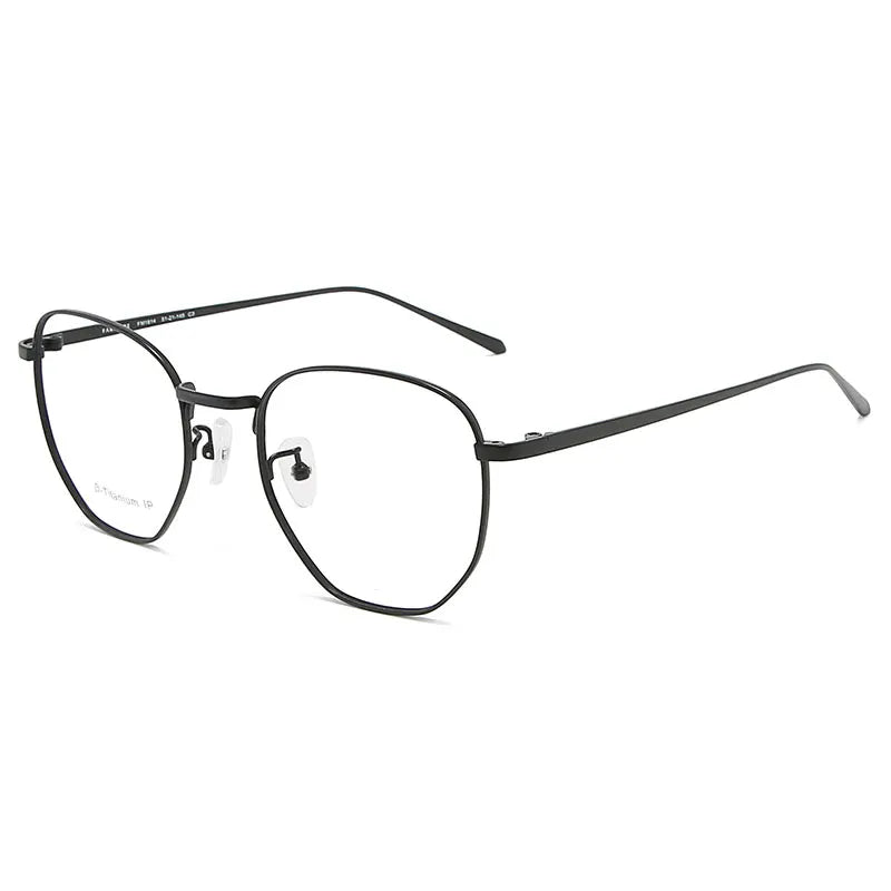 Reven Jate Men's Full Rim Round Alloy Eyeglasses 1814