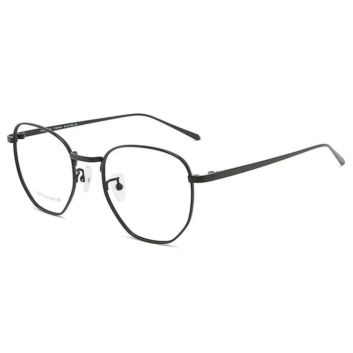 Reven Jate Men's Full Rim Round Alloy Eyeglasses 1814