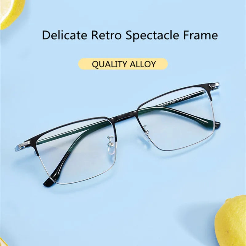 Kocolior Unisex Full Rim Square Alloy Hyperopic Reading Glasses 39143 Reading Glasses Kocolior   