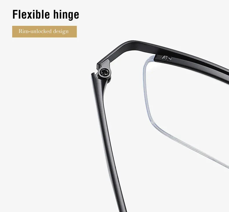 Hotochki 5910 men's semi rim alloy prescription eyeglasses — view 17