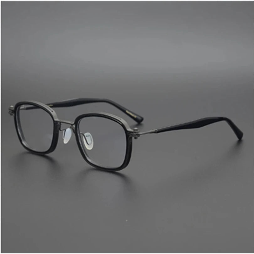 Aimee Unisex Full Rim Square Titanium Acetate Eyeglasses 14622 Full Rim Aimee   