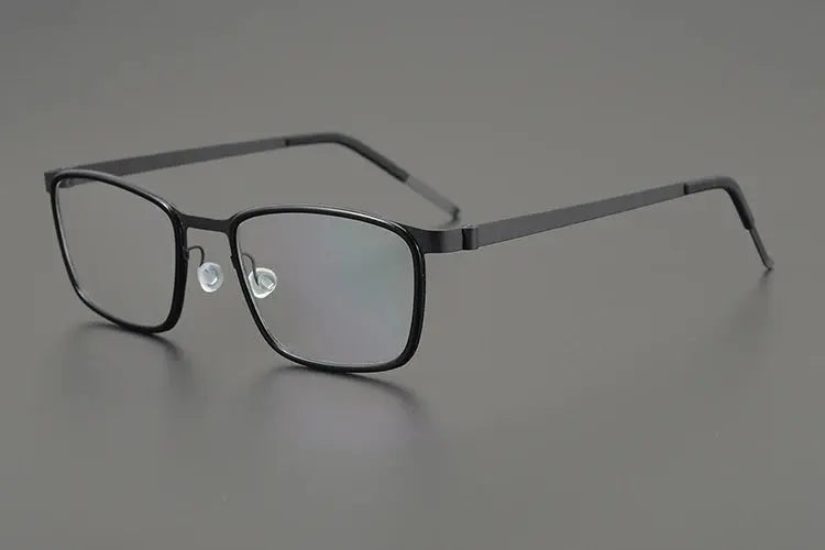 Bobbie 971100 Unisex Square Titanium Acetate Full Rim Frames FuzWeb