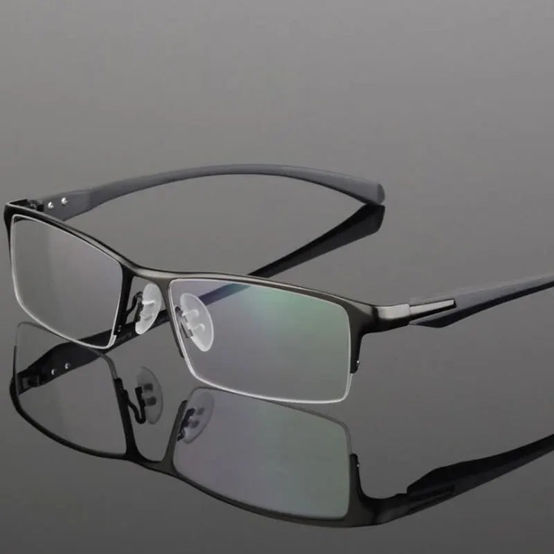 Hotochki Unisex Semi Rim Square Alloy Eyeglasses 69065