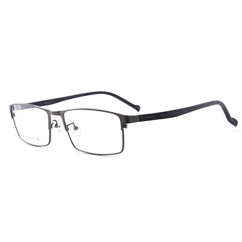 Kocolior Unisex Full Rim Square Alloy Hyperopic Reading Glasses 8825 Reading Glasses Kocolior Black Gun +25 
