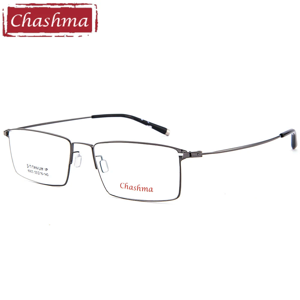 Chashma Ottica Men's Full Rim Square Titanium Eyeglasses 69004