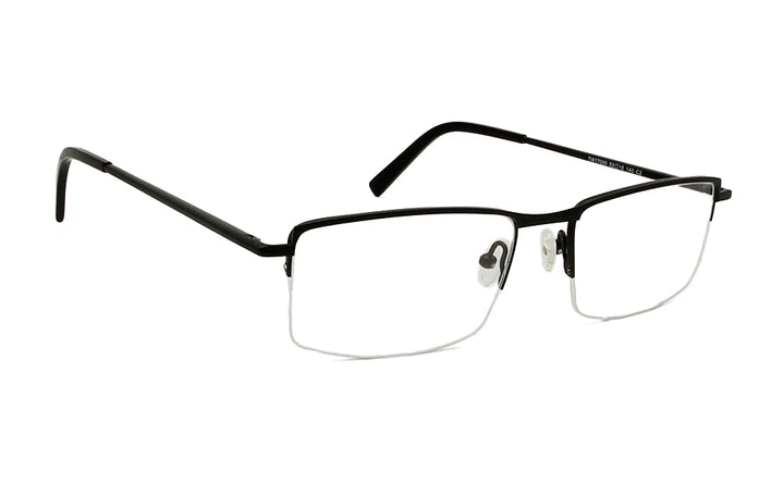 Esnbie Men's Semi Rim Square Titanium Eyeglasses 17095 Semi Rim Esnbie titanium glass black  