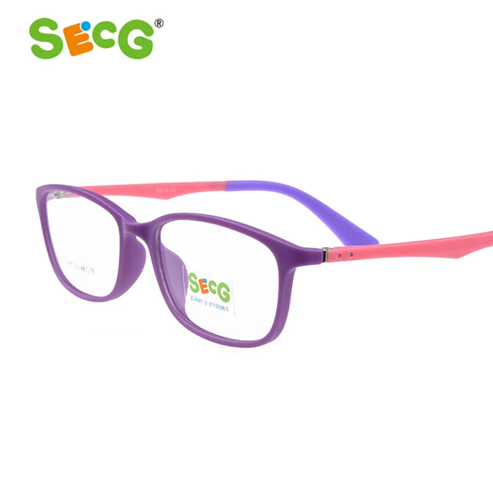 Secg Unisex Youth's Full Rim Square Tr 90 Silicone Eyeglasses 20030 Full Rim Secg   