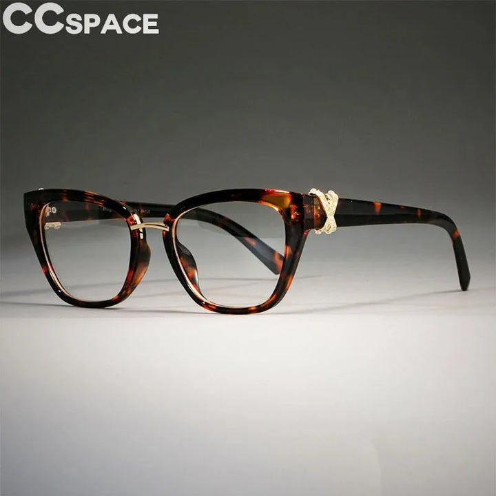 CCSpace Women's Full Rim Square Cat Eye Plastic Reading Glasses R45605 Reading Glasses CCspace   