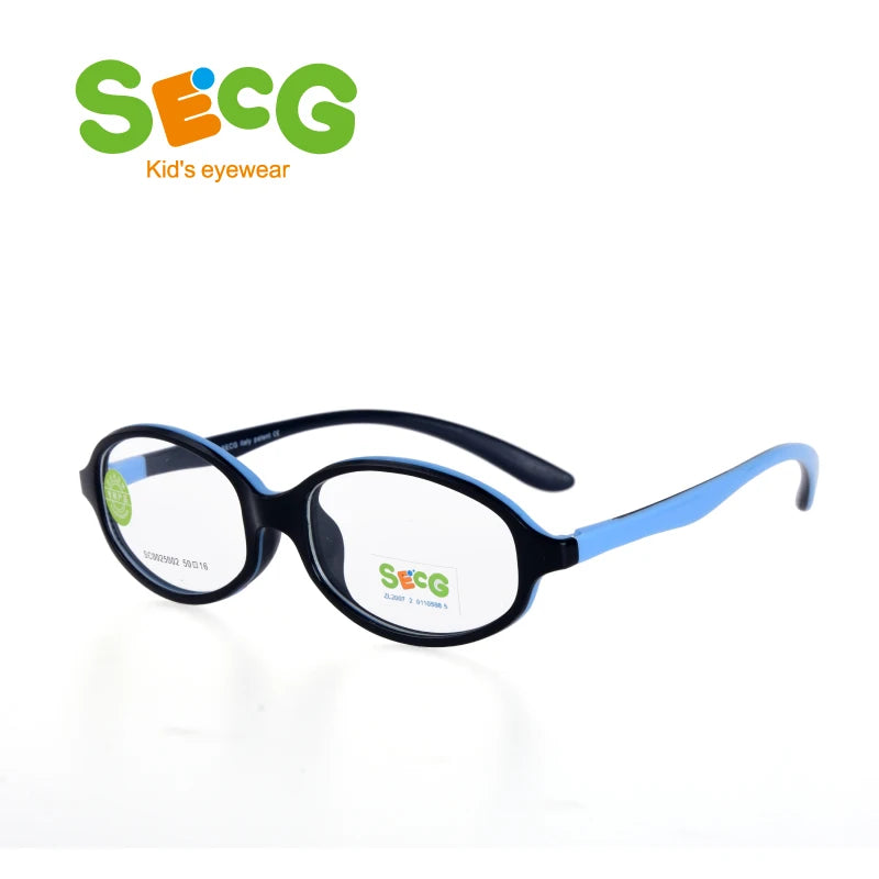 Secg Unisex Youth's Full Rim Oval Tr 90 Silicone Eyeglasses 25002 Full Rim Secg C22  