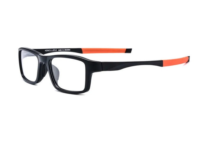 Eleccion Unisex Full Rim Square Tr 90 Titanium Sport Eyeglasses 17206 Full Rim Eleccion C4. Black - Orange