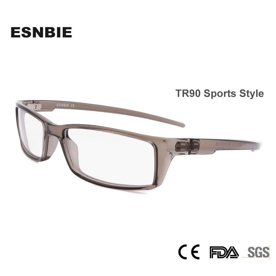 Esnbie Unisex Full Rim Square Tr 90 Titanium Eyeglasses 78219 Full Rim Esnbie   