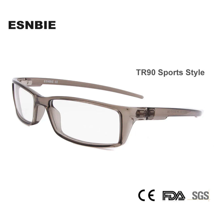 Esnbie Unisex Full Rim Square Tr 90 Titanium Eyeglasses 78219 Full Rim Esnbie   