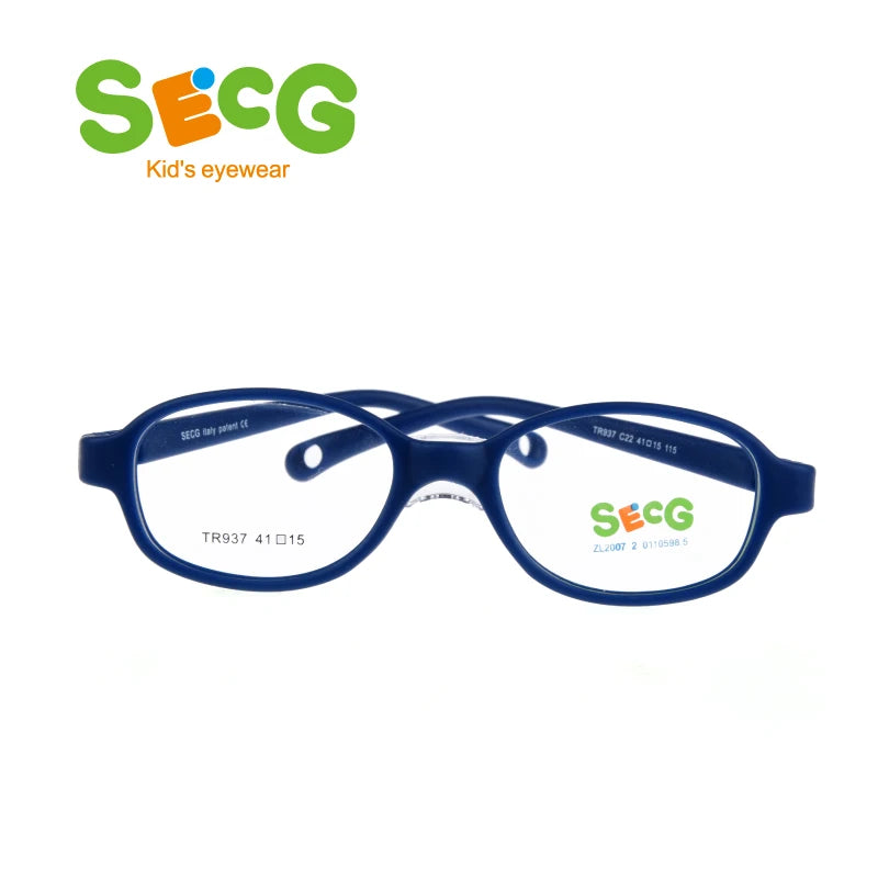 Secg Unisex Youth Full Rim Oval Tr 90 Silicone Eyeglasses 18937 Full Rim Secg C22  