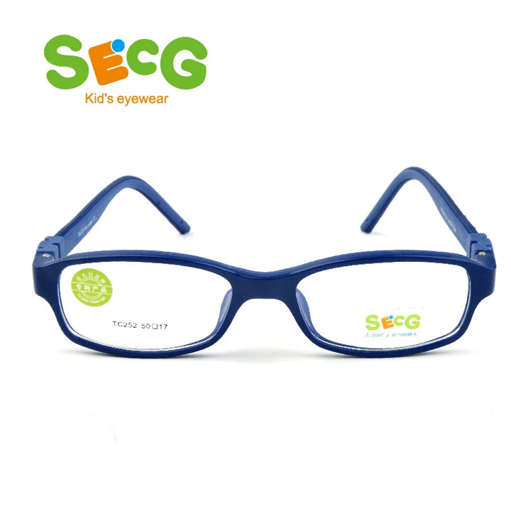 Secg Unisex Youth's Full Rim Rectangle Tr 90 Silicone Eyeglasses 3252 Full Rim Secg C22  