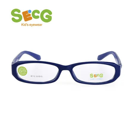 Secg Unisex Youth's Full Rim Rectangle Tr 90 Silicone Eyeglasses 2113 Full Rim Secg   