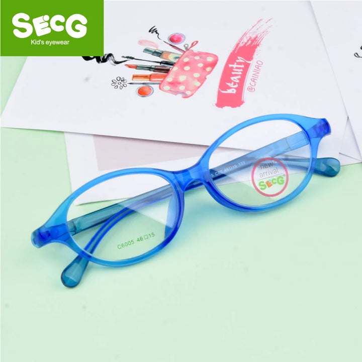 Secg Unisex Youth's Full Rim Oval Tr 90 Silicone Eyeglasses 36005 Full Rim Secg   