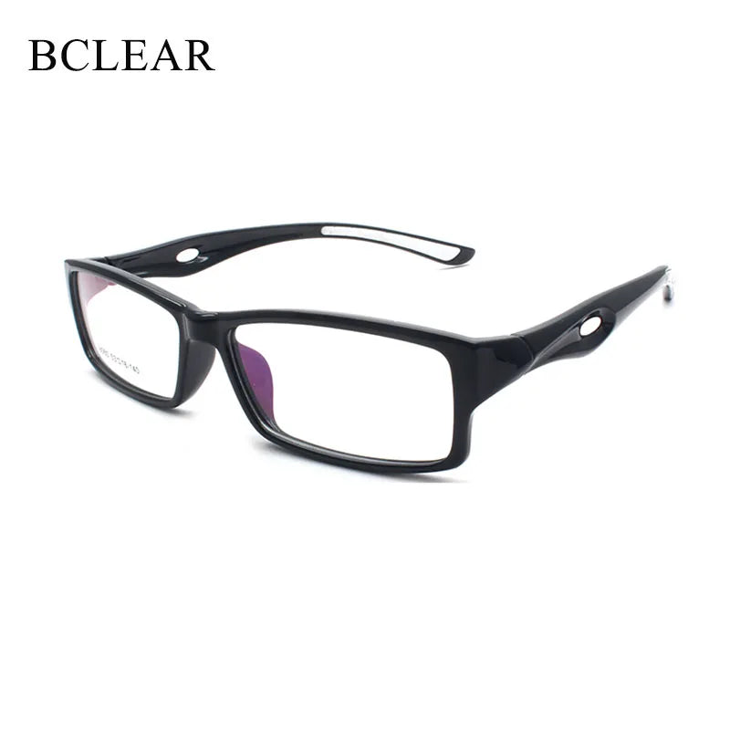 Bclear Unisex Full Rim Rectangle Tr 90 Titanium Eyeglasses 46060 Full Rim Bclear   