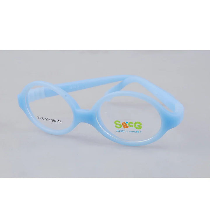 Secg Unisex Children's Full Rim Round Tr 90 Silicone Eyeglasses 3563 Full Rim Secg C14  