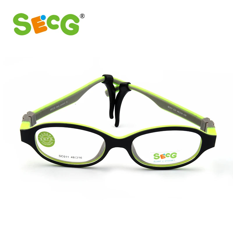 Secg Unisex Youth's Full Rim Oval Tr 90 Silicone Eyeglasses 3011 Full Rim Secg   