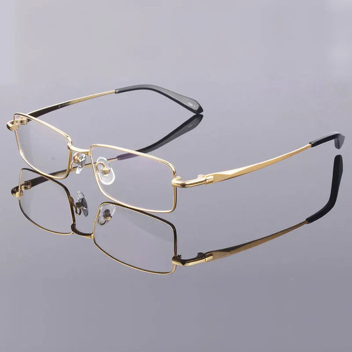 Handoer Men's Full Rim Square Titanium Eyeglasses H9867 Full Rim Handoer   