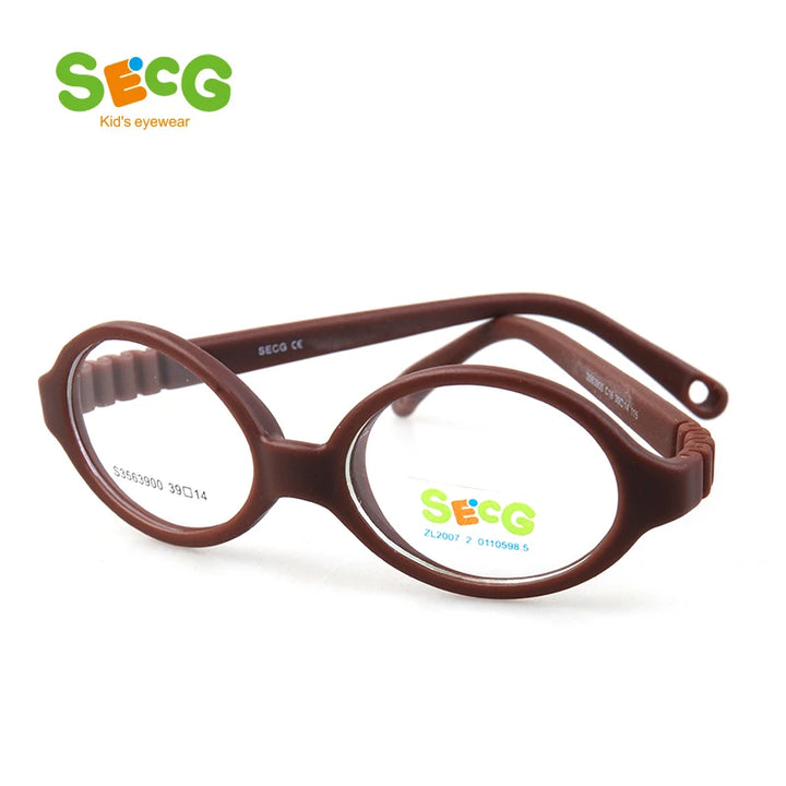 Secg Unisex Children's Full Rim Round Tr 90 Silicone Eyeglasses 3563 Full Rim Secg   