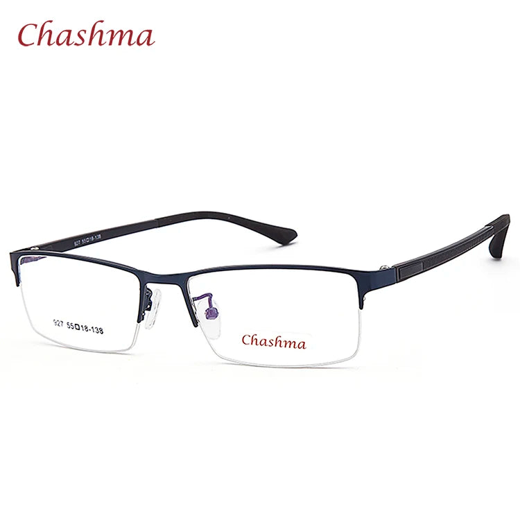 Chashma Ochki Women's Semi Rim Square Tr 90 Alloy Eyeglasses 25927
