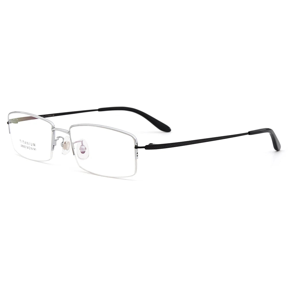 Gmei Women's Semi Rim Square Titanium Eyeglasses 68935