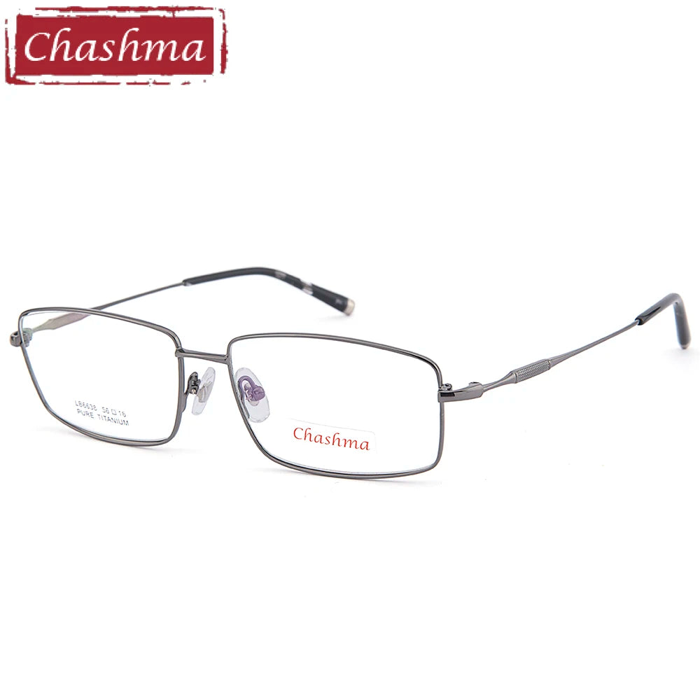Chashma Men's Full Rim Square Titanium Eyeglasses 26638