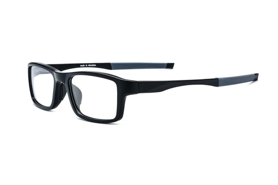 Eleccion Unisex Full Rim Square Tr 90 Titanium Sport Eyeglasses 17206 Full Rim Eleccion C2. Black - Gray