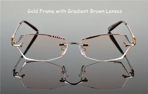 Chashma Women's Rimless Square Titanium Eyeglasses 60114