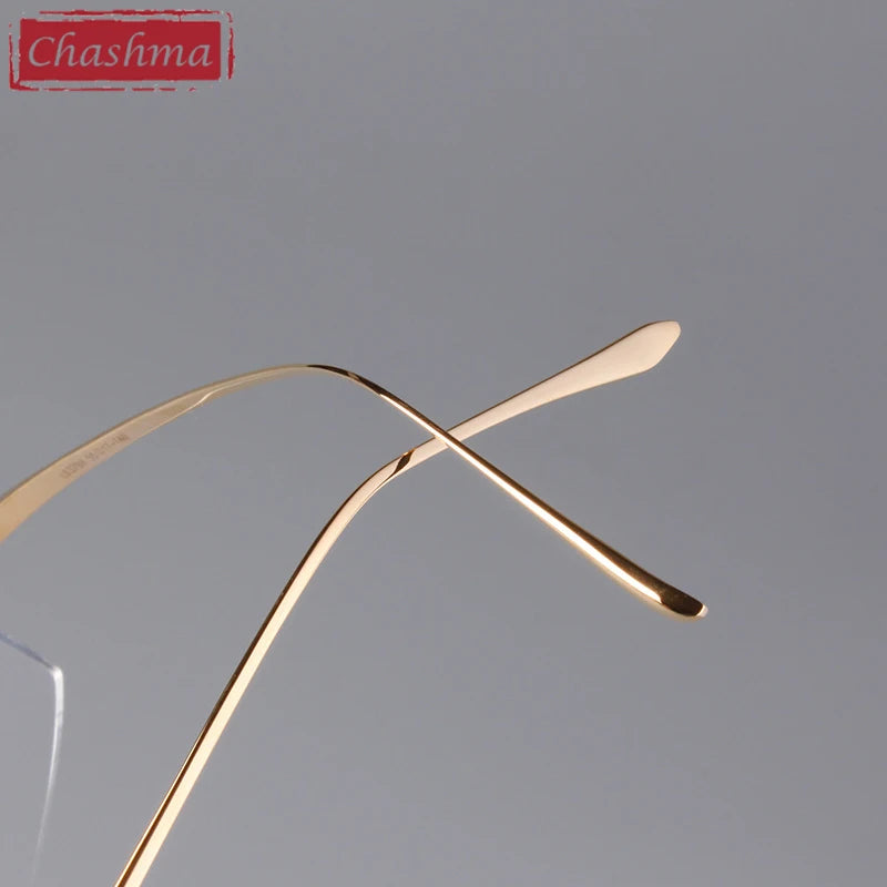 Chashma Women's Rimless Square Titanium Eyeglasses 6379 Rimless Chashma   