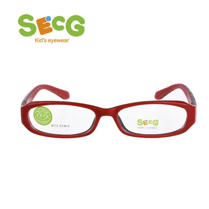 Secg Unisex Youth's Full Rim Rectangle Tr 90 Silicone Eyeglasses 2113 Full Rim Secg C73  