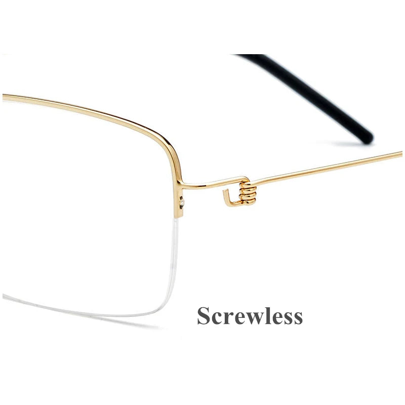 Aimee Unisex Semi Rim Square Alloy Eyeglasses 28263 Semi Rim Aimee   