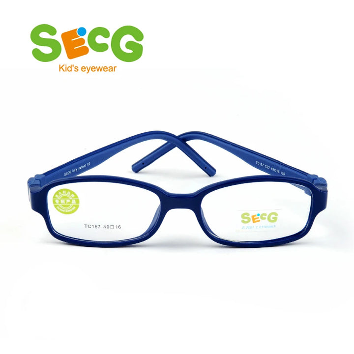 Secg Unisex Youth Full Rim Square Tr 90 Rubber Eyeglasses 3157 Full Rim Secg C22  