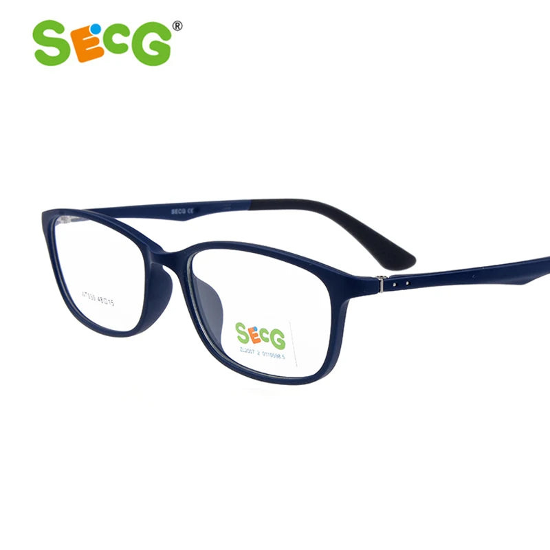 Secg Unisex Youth's Full Rim Square Tr 90 Silicone Eyeglasses 20030 Full Rim Secg   