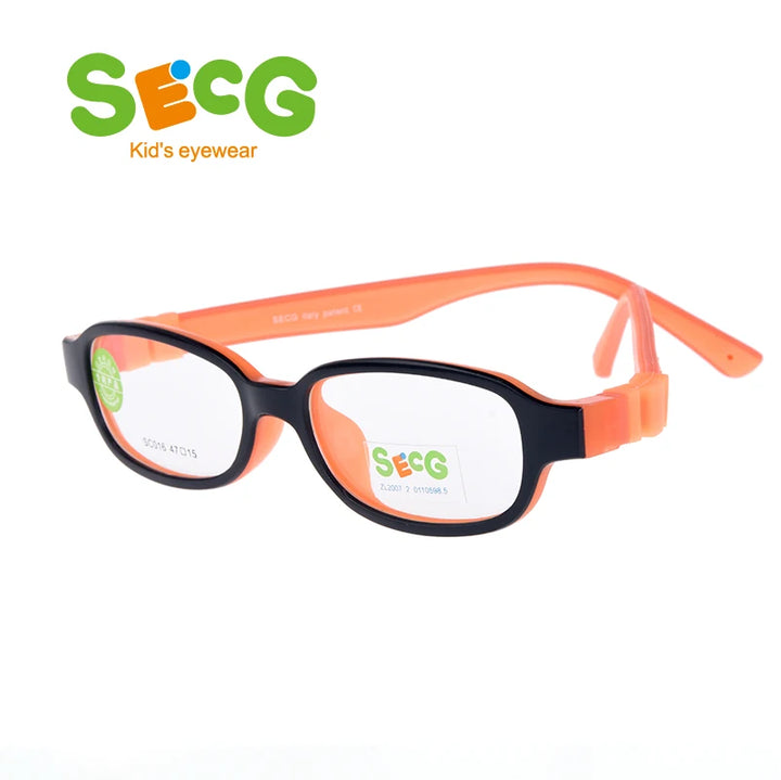 Secg Unisex Youth's Full Rim Oval Tr 90 Silicone Eyeglasses 3016 Full Rim Secg   