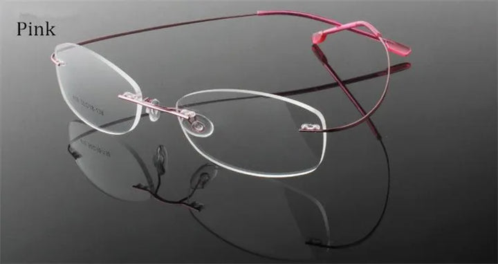 Chashma Ochki Women's Rimless Square Titanium Eyeglasses 60745