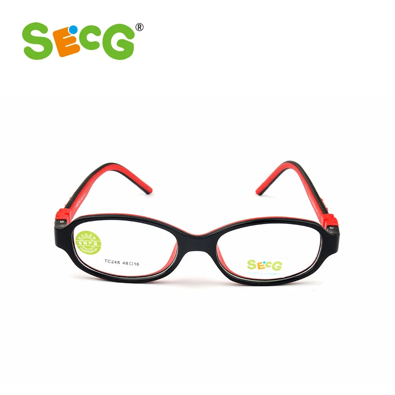 Secg Unisex Children's Full Rim Oval Tr 90 Titanium Eyeglasses 3248 Full Rim Secg   