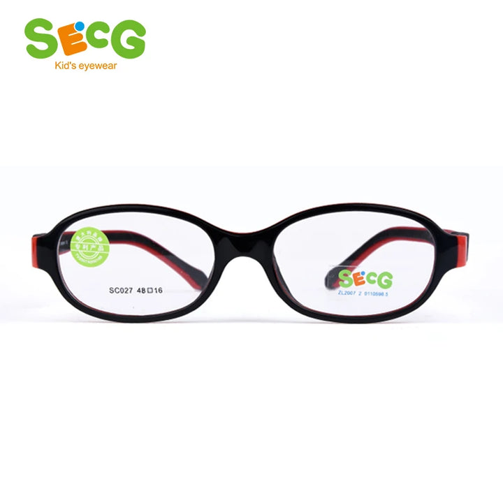 Secg Unisex Youth's Full Rim Oval Round Tr 90 Silicone Eyeglasses 3027 Full Rim Secg   